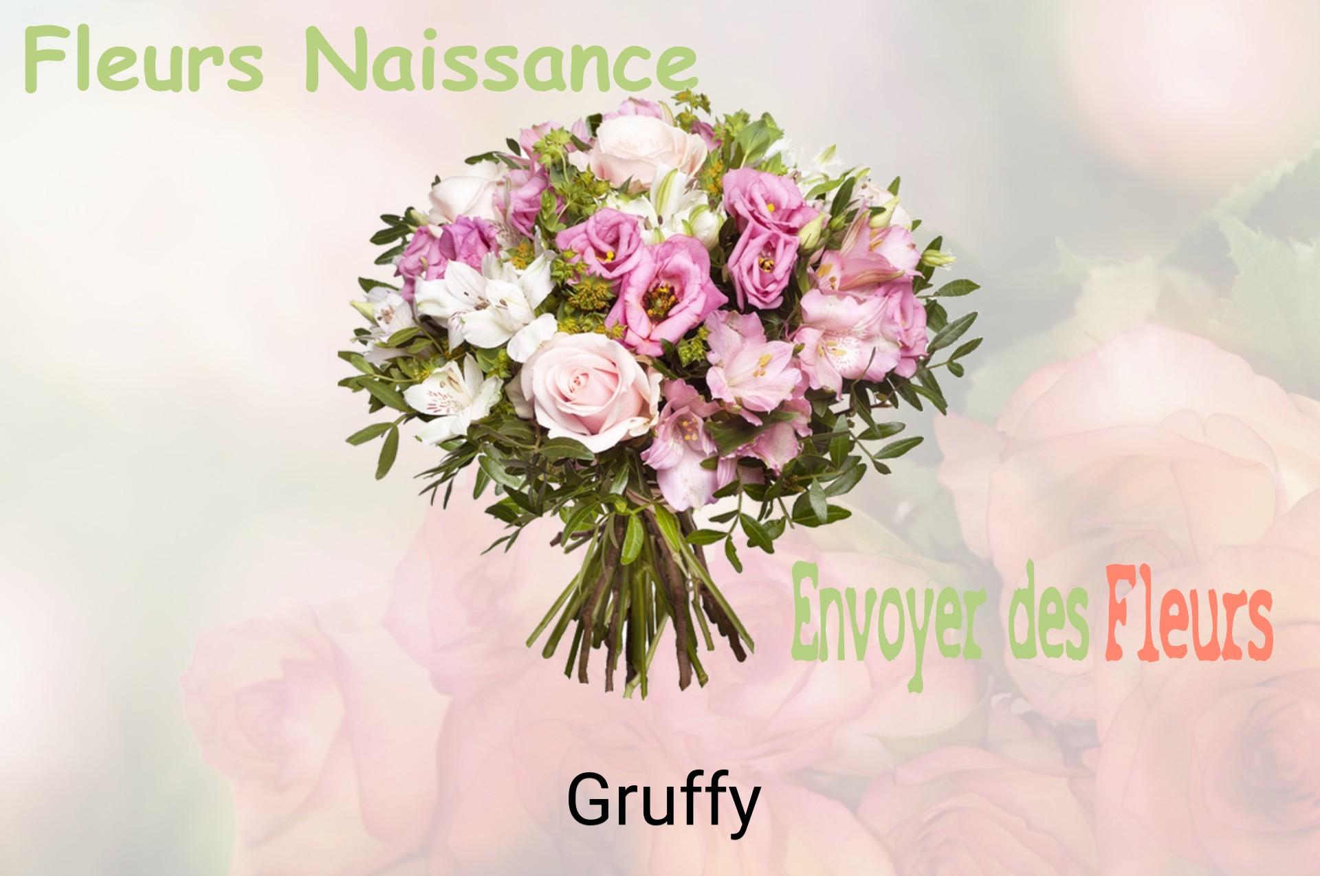 Bouquet de fleurs de naissance livré à Gruffy